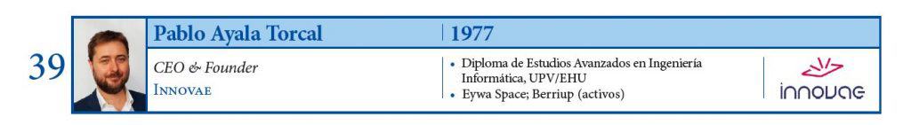 Pablo Ayala en el ranking CHOISEUL 100 España 2019 Pablo Ayala Choiseul 100