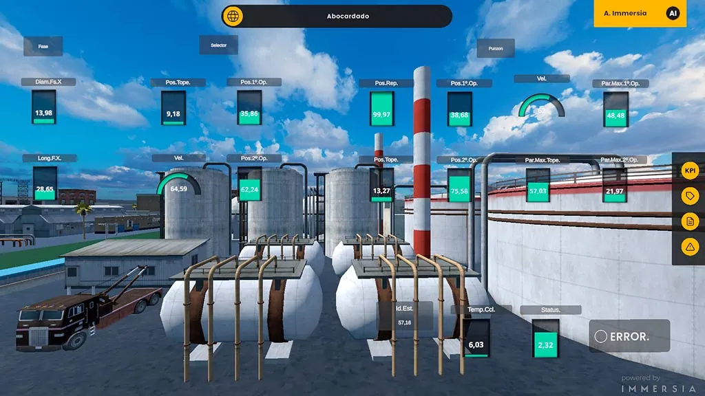 Plataforma de gemelos digitales TOKII desarrollada por IMMERSIA