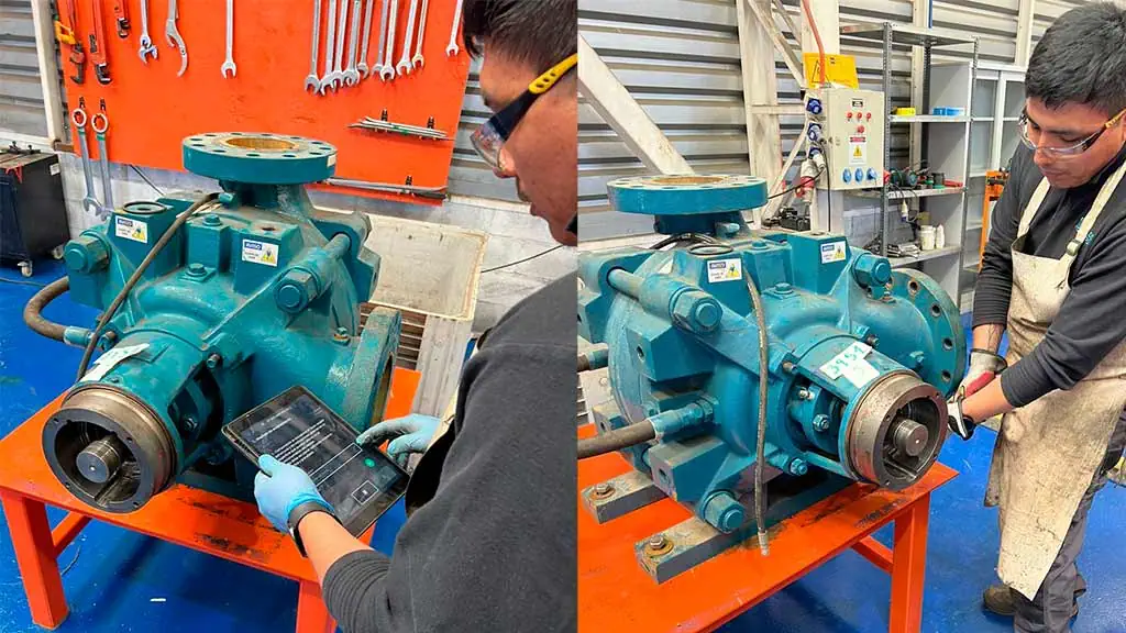 L'operatore di RepairCo utilizza SAAM per la digitalizzazione della manutenzione